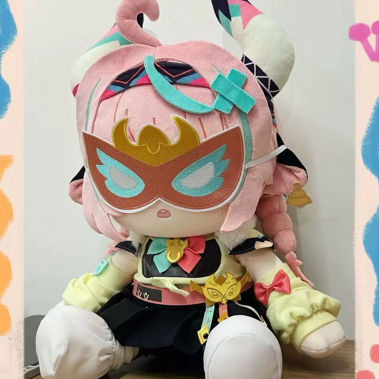 【Free Shipping】Smile House Fanart Big Horns Girl Plushies Girl Staring Eyes 40CM Plush Doll - Image 2