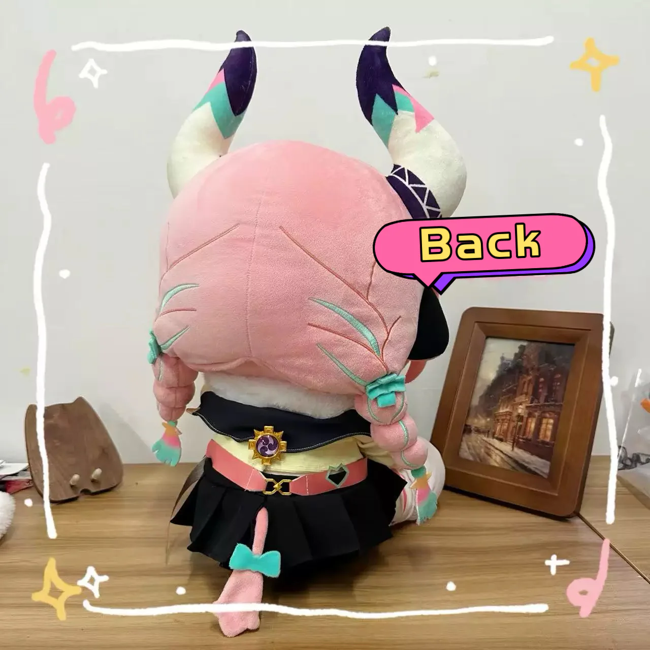 【Free Shipping】Smile House Fanart Big Horns Girl Plushies Girl Staring Eyes 40CM Plush Doll - Image 6