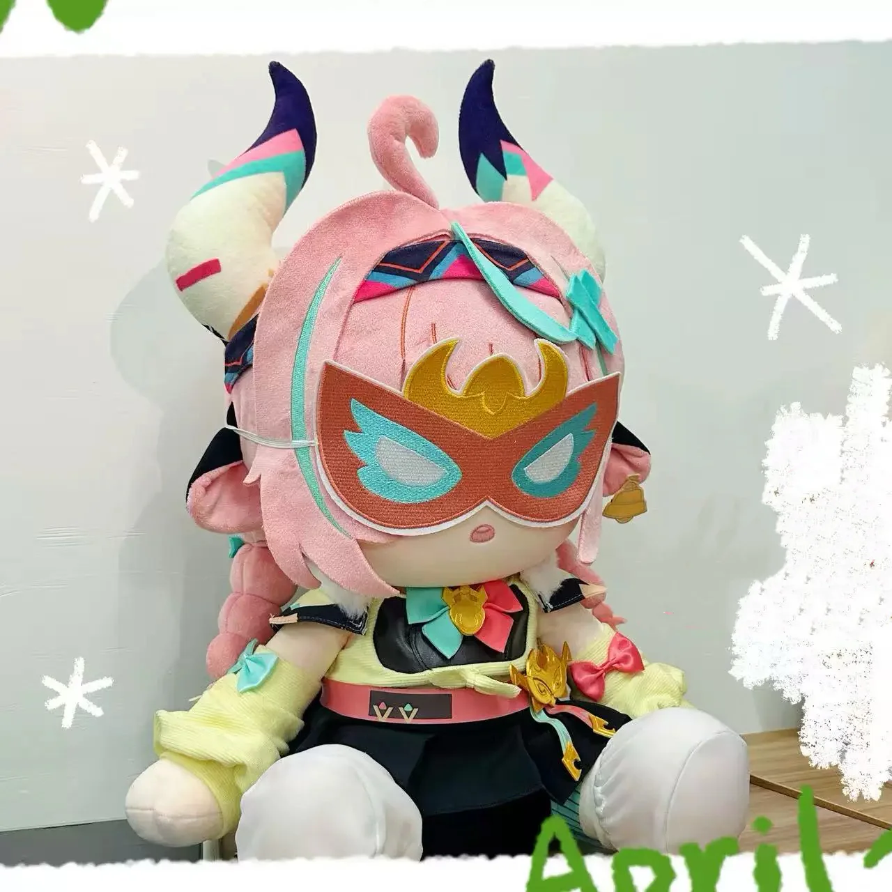 【Free Shipping】Smile House Fanart Big Horns Girl Plushies Girl Staring Eyes 40CM Plush Doll - Image 7
