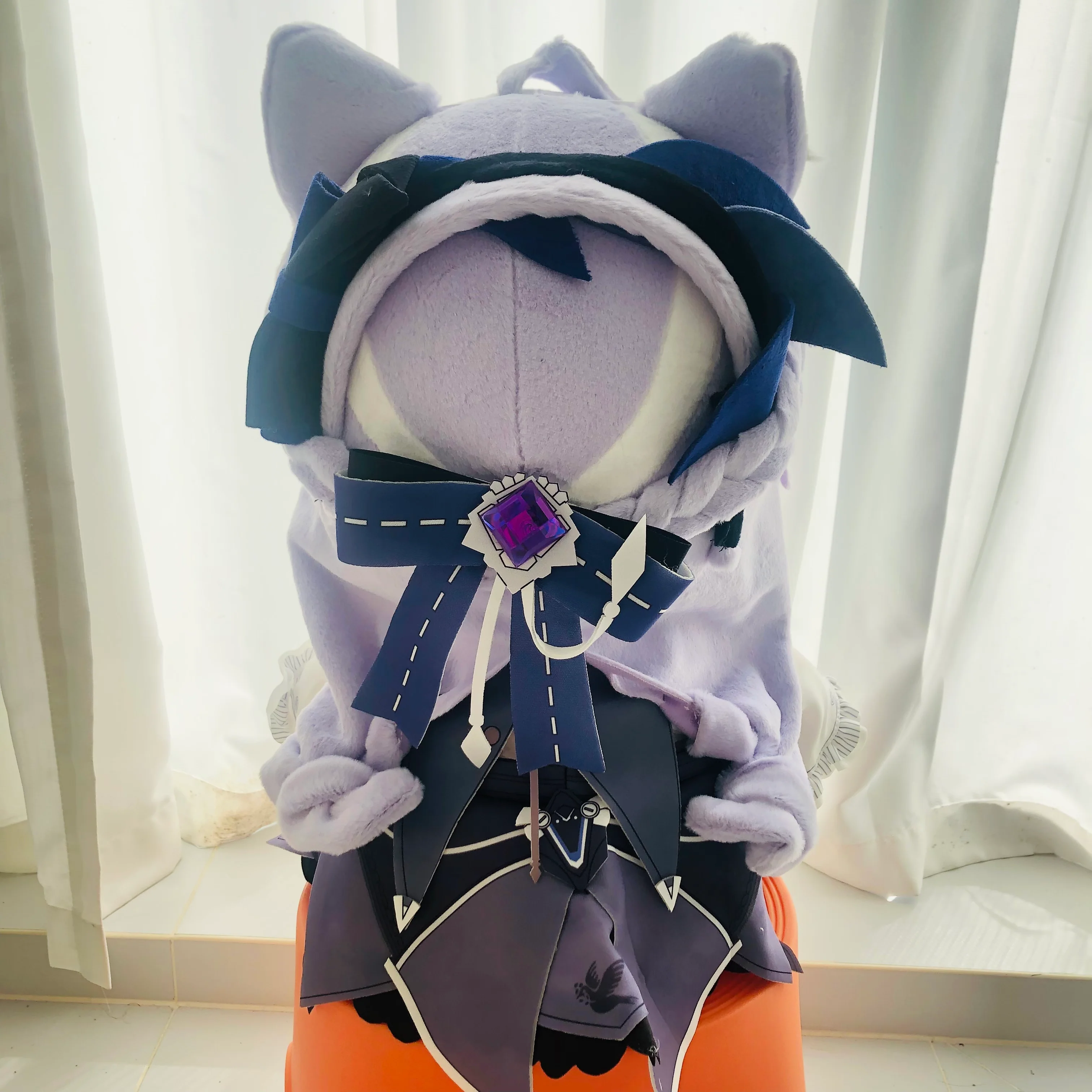 FREE SHIPPING Smile House Fanart Plushtoy Cat Ears Plushies Vi Big Eyes Plush Doll 40CM With Removable Cat Ears - Image 4