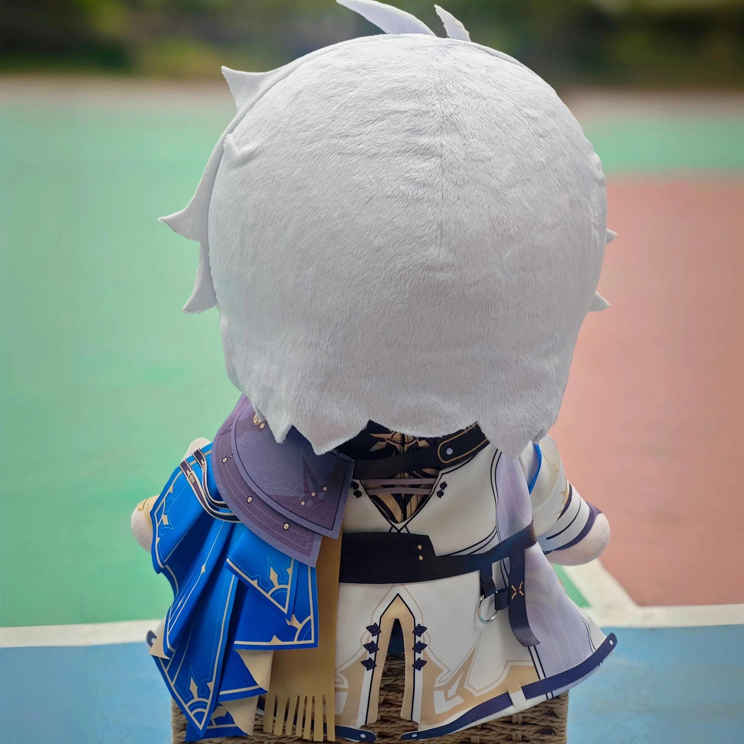 【Free Shipping】Smile House Fanart White Hair Staring Eyes Open Mouth 40CM Plush Doll - Image 3