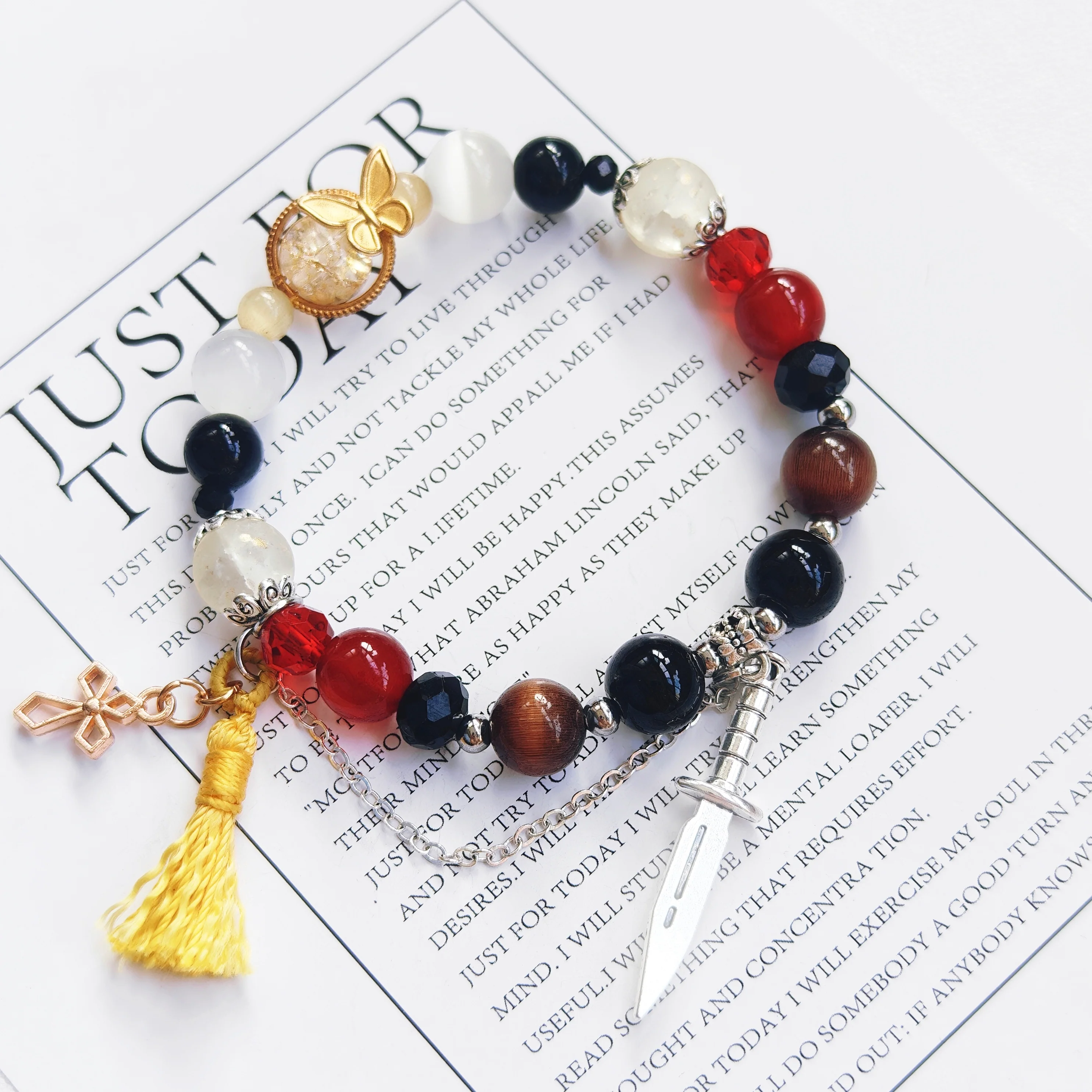 Free Shipping Smile House Fanmade Female Dark Inspired Round Bracelet - Image 4