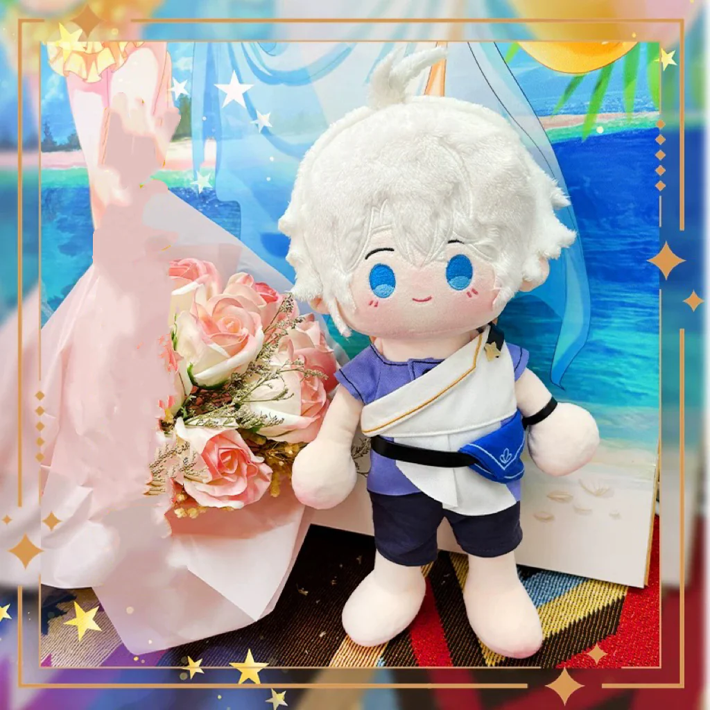 【Free Shipping】Smile House Fanrt 27CM Standing Plush Doll White Hair - Image 3