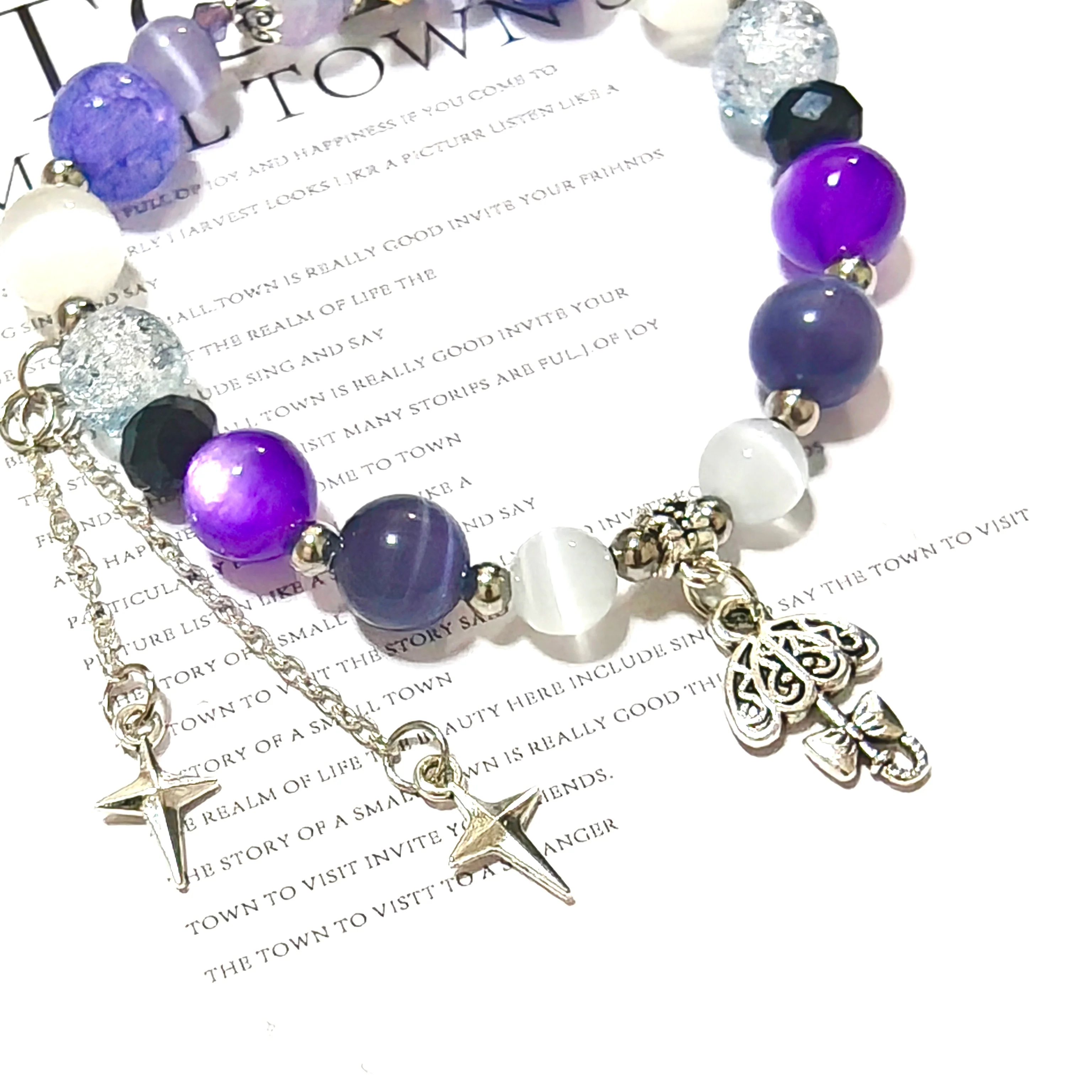 Free Shipping Smile House Vi Handmade Fanmade Purple Inspired Round Bracelet - Image 2