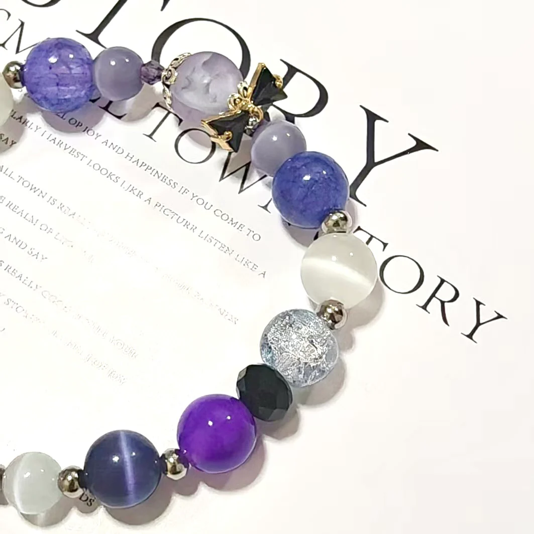 Free Shipping Smile House Vi Handmade Fanmade Purple Inspired Round Bracelet - Image 3
