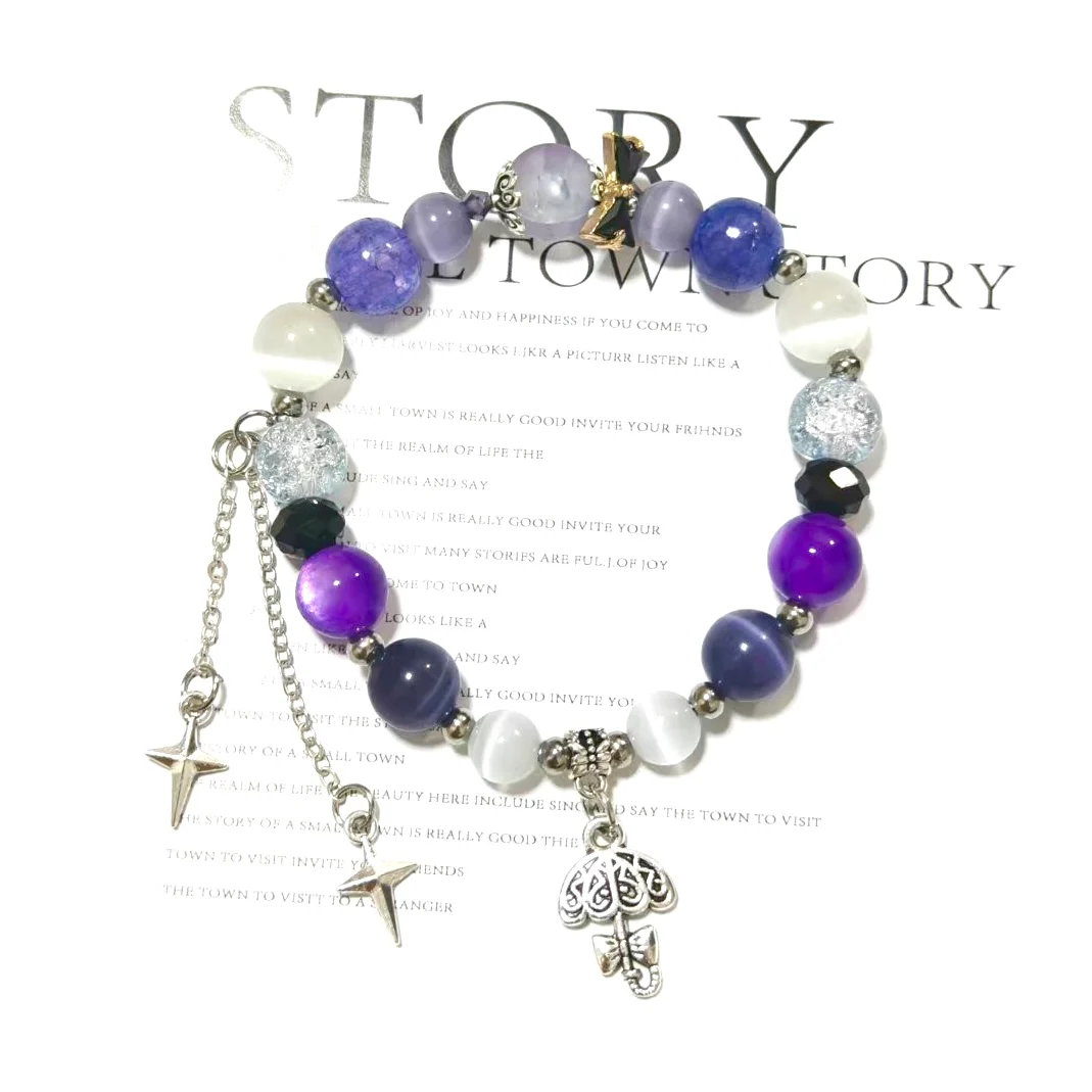 Free Shipping Smile House Vi Handmade Fanmade Purple Inspired Round Bracelet - Image 4