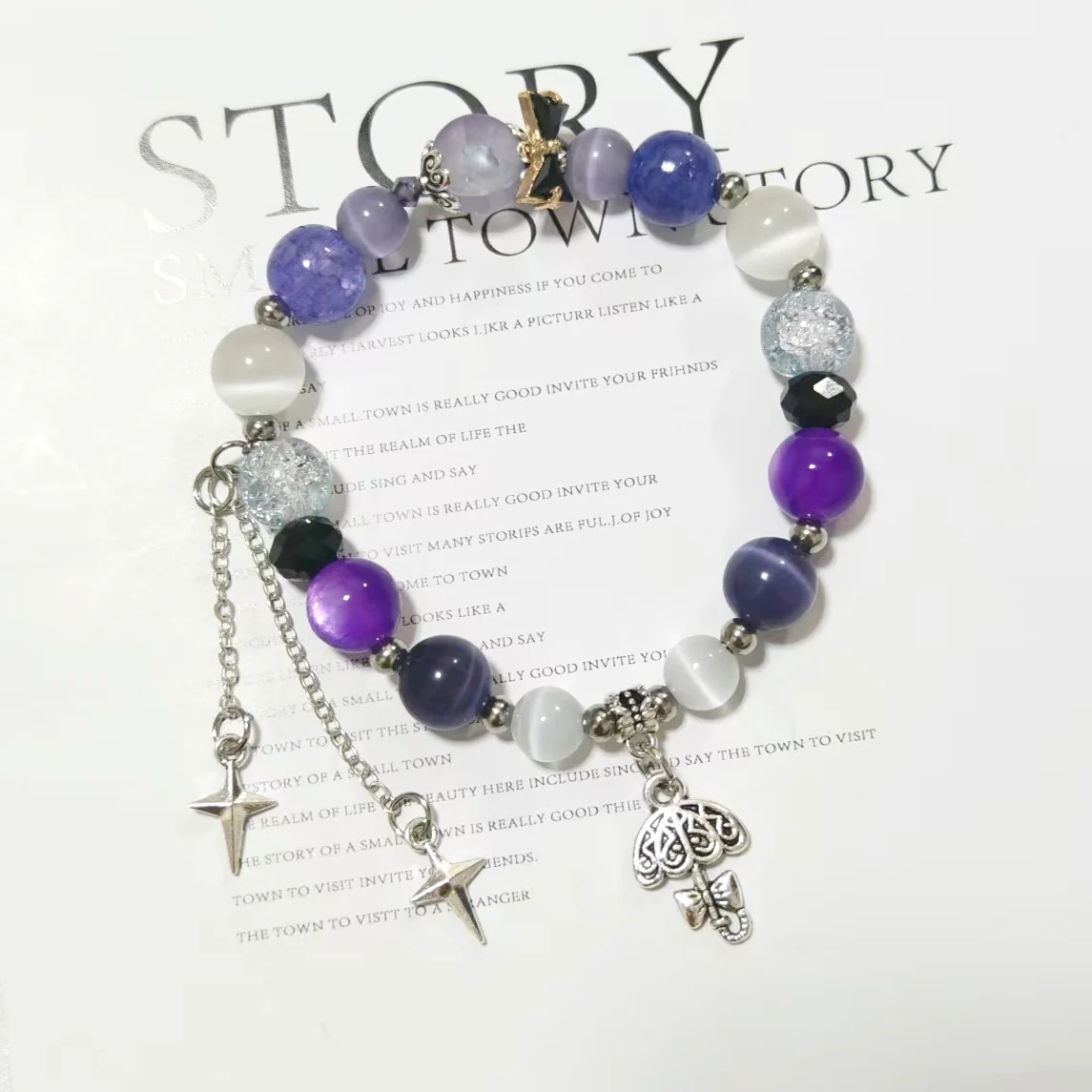 Free Shipping Smile House Vi Handmade Fanmade Purple Inspired Round Bracelet - Image 5