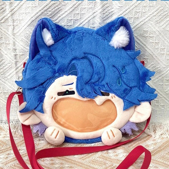 Smile House Blue-haired Crossbody Bag Backpack  35*37Cm - Image 2