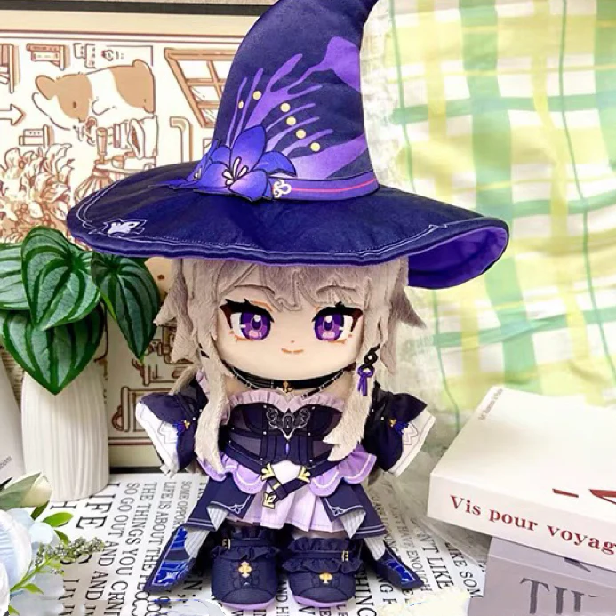 Smile House Fanart Big Purple Hat Girl Plushies Big Eyes Plush Doll 20CM - Image 4