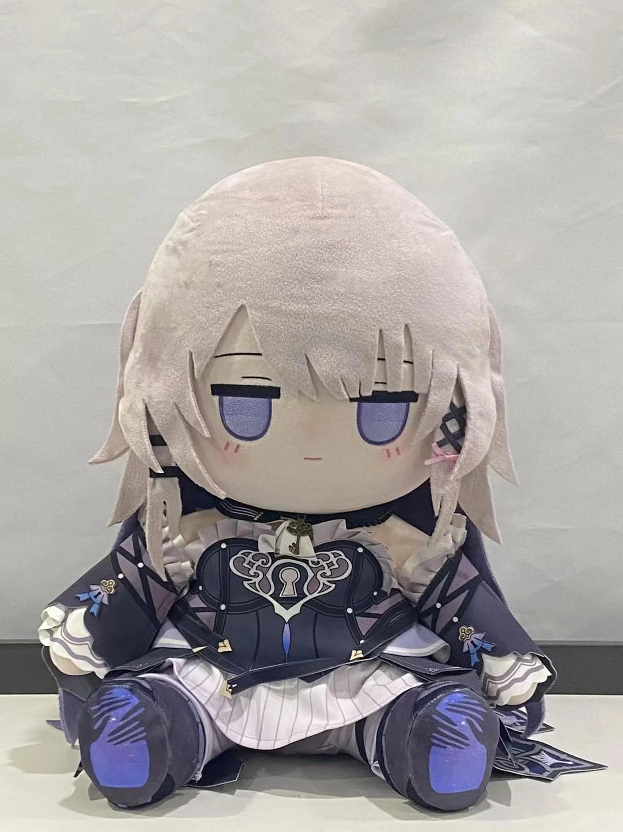 Smile House Fanart Big Purple Hat Plushies Female 40CM Big Eyes Plush Doll With Clothes - Image 13