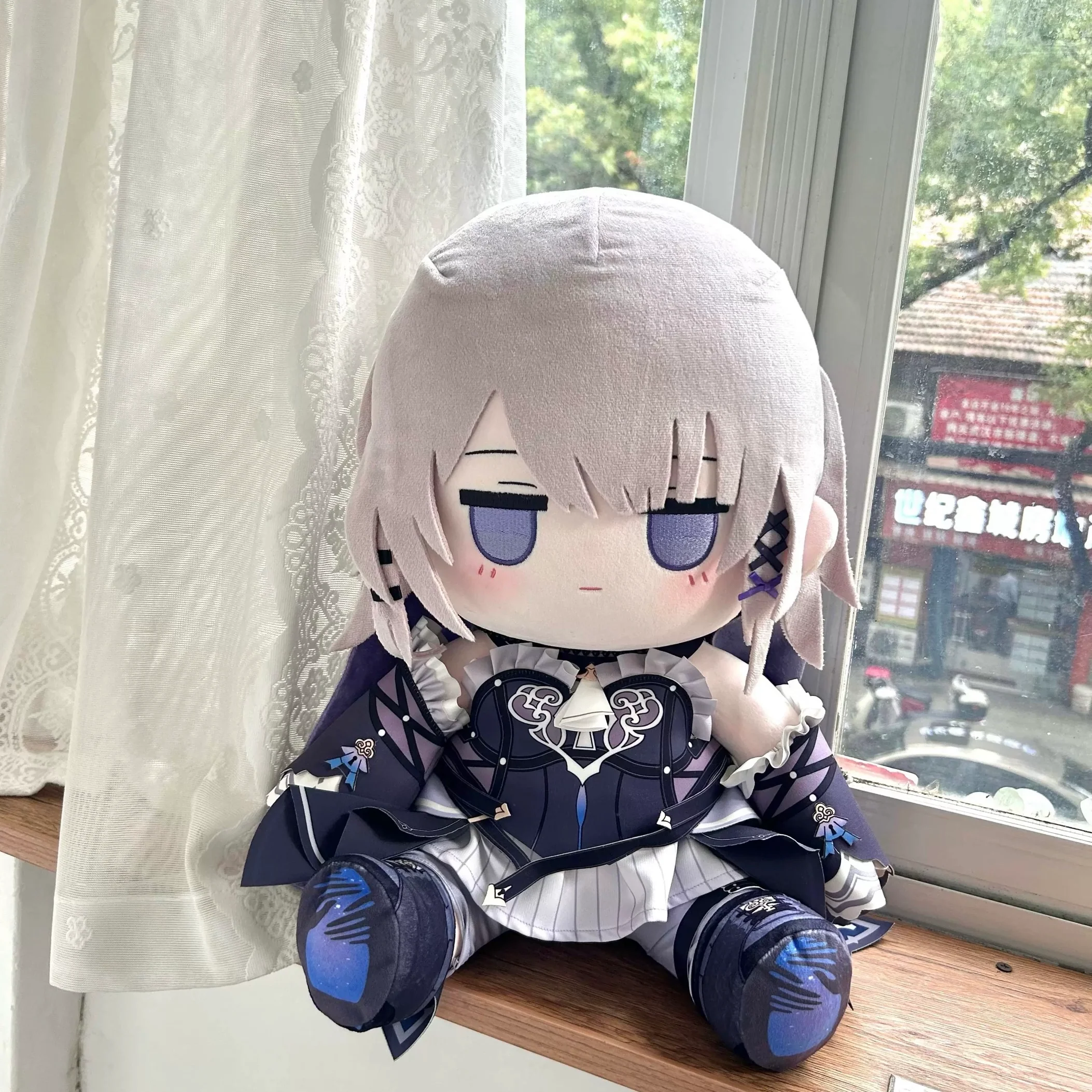 Smile House Fanart Big Purple Hat Plushies Female 40CM Big Eyes Plush Doll With Clothes - Image 6