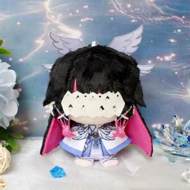 Smile House Fanart Black Hair Brown Girl Cloak Plush Doll 12CM - Image 5