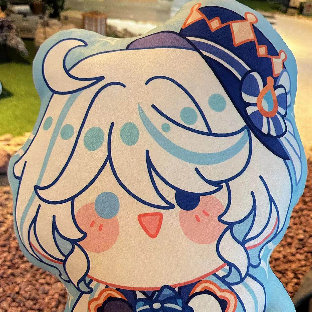 Smile House Fanart Blue Double Side Pillow Character Plush Doll 38CM - Image 4