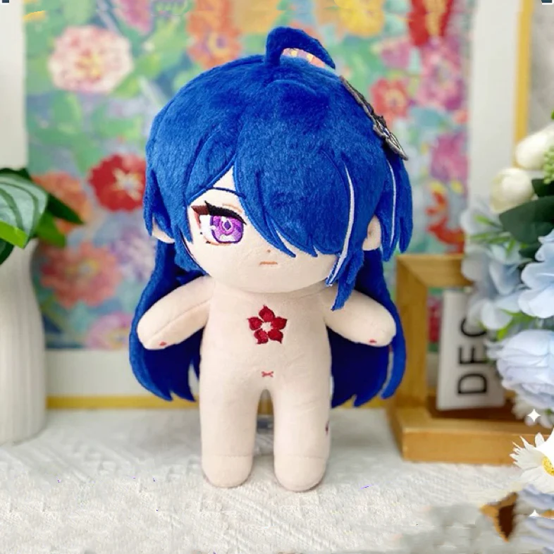 Smile House Fanart Blue Hair Female Midle Size Plushies Plush Doll 20CM - Image 2