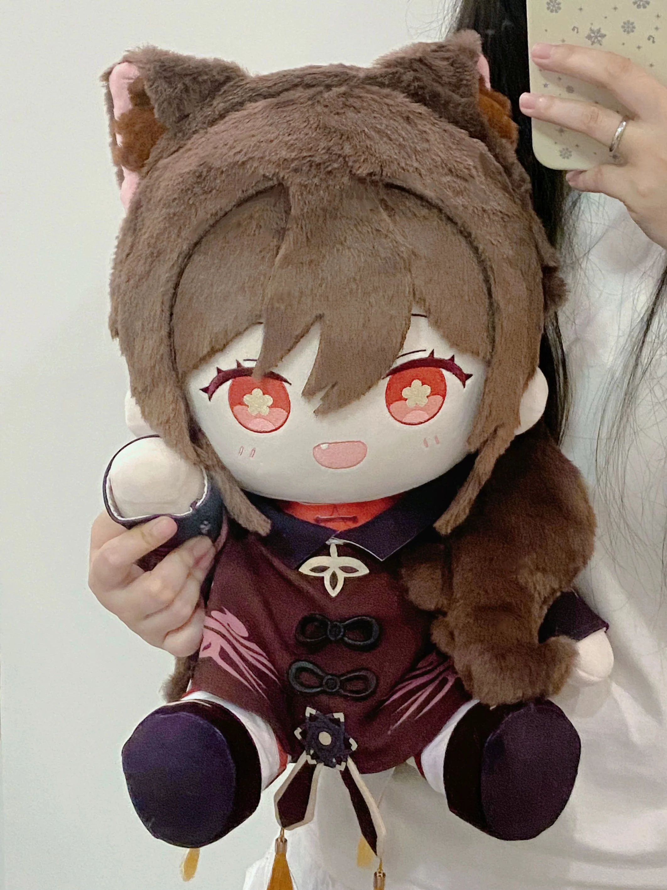 Smile House Fanart Brown Plushies 40CM Big Eyes With Hat Plush Doll Style4 - Image 2
