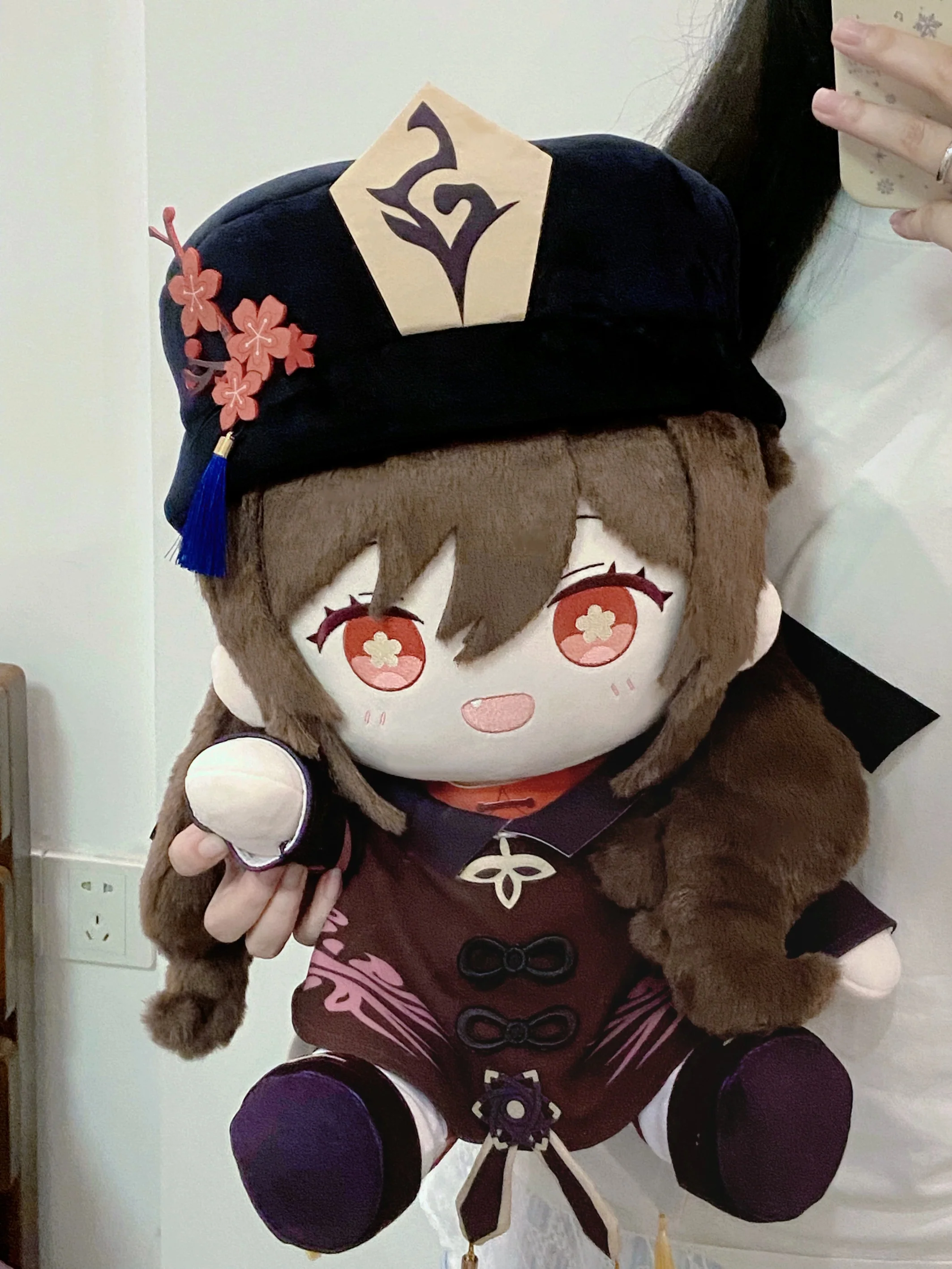 Smile House Fanart Brown Plushies 40CM Big Eyes With Hat Plush Doll Style4 - Image 3