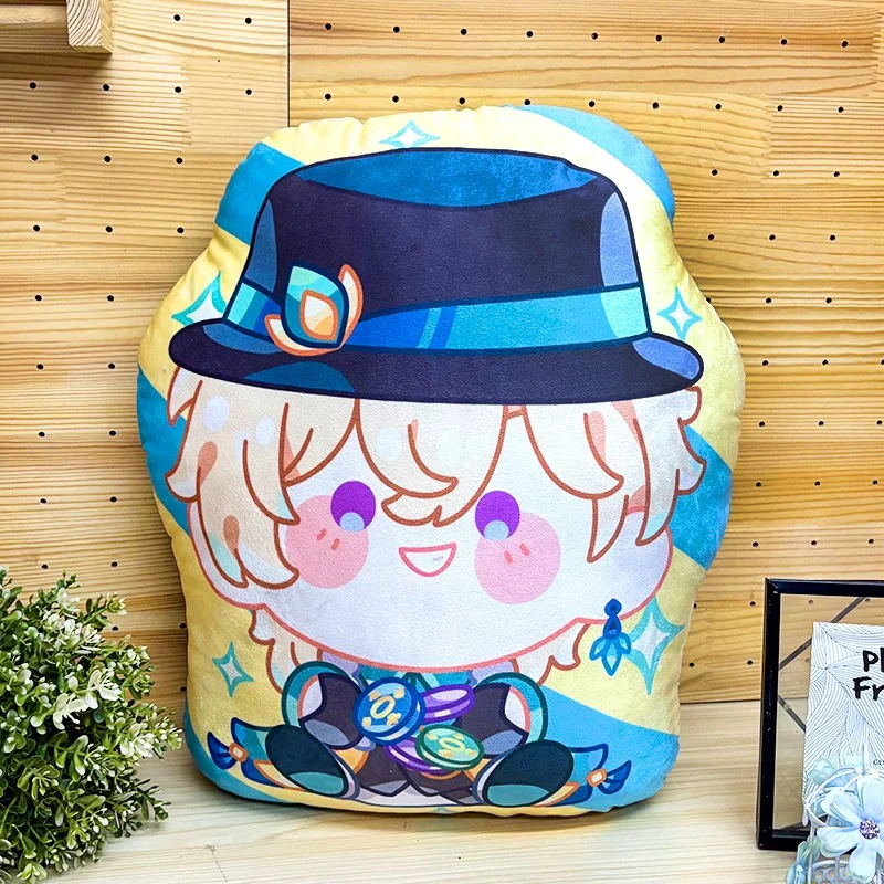 Smile House Fanart Eight Characters Double Side Pillow Plush Doll 38CM - Image 9