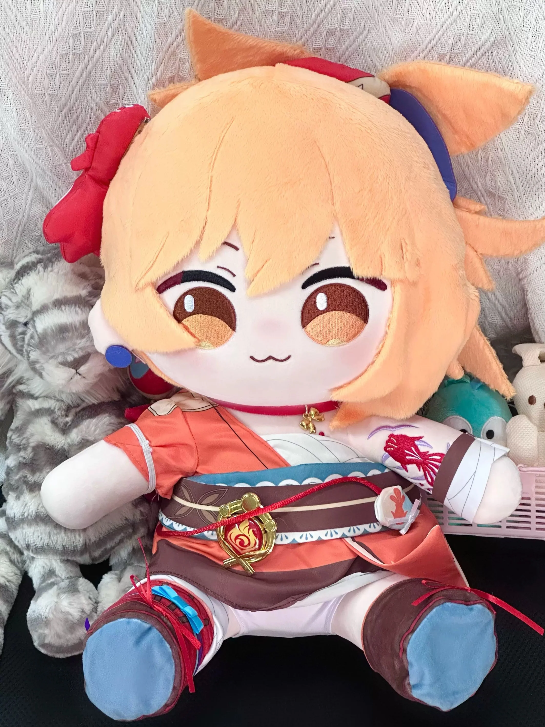 Smile House Fanart Fire Orange Hair Plushies Cute 40CM Plush Doll - Image 3