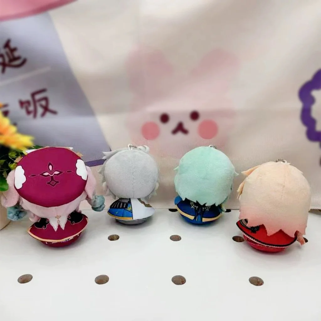 Smile House Fanart  Four Styles Yellow Pink Green White Hair Plushies 12CM Cloak Plush Doll - Image 2