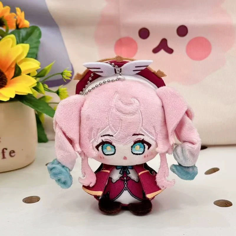 Smile House Fanart  Four Styles Yellow Pink Green White Hair Plushies 12CM Cloak Plush Doll - Image 6