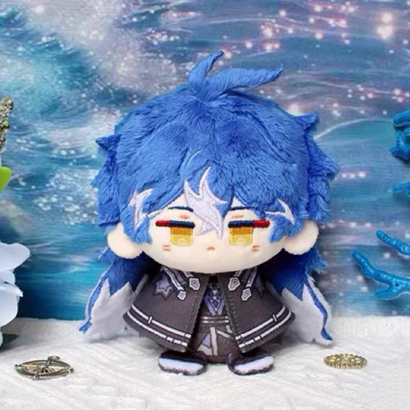 Smile House Fanart God Hair Horns Blue Hair Plushies Cloak Plush Doll - Image 2