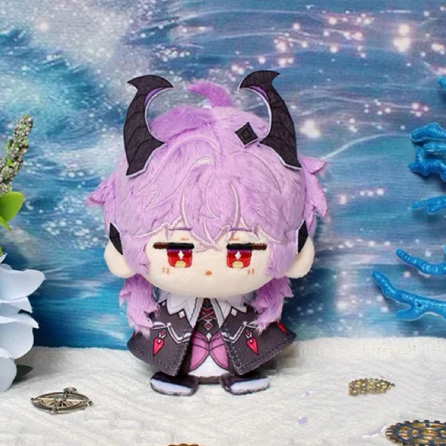 Smile House Fanart God Hair Horns Blue Hair Plushies Cloak Plush Doll - Image 3