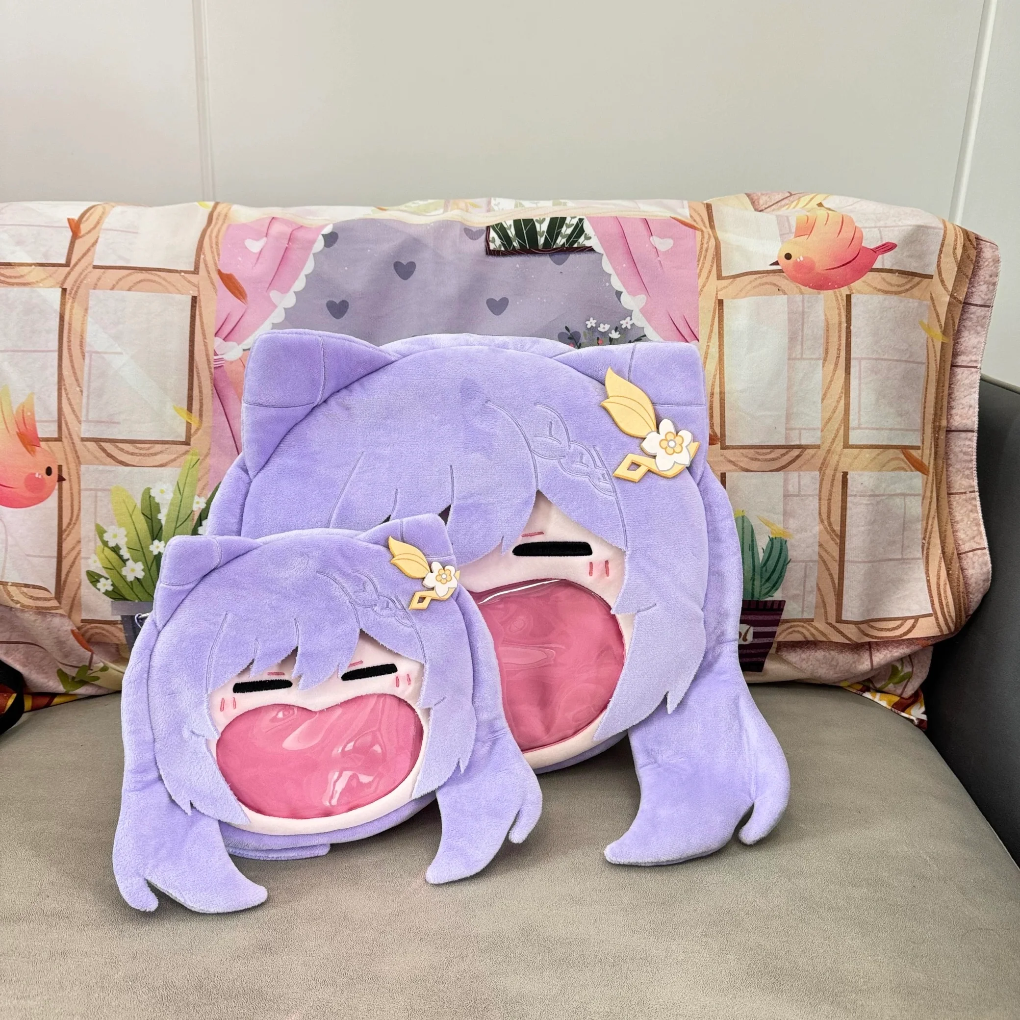 Smile House Fanart Ita Bags Purple Crossbody Bag Backpack - Image 3
