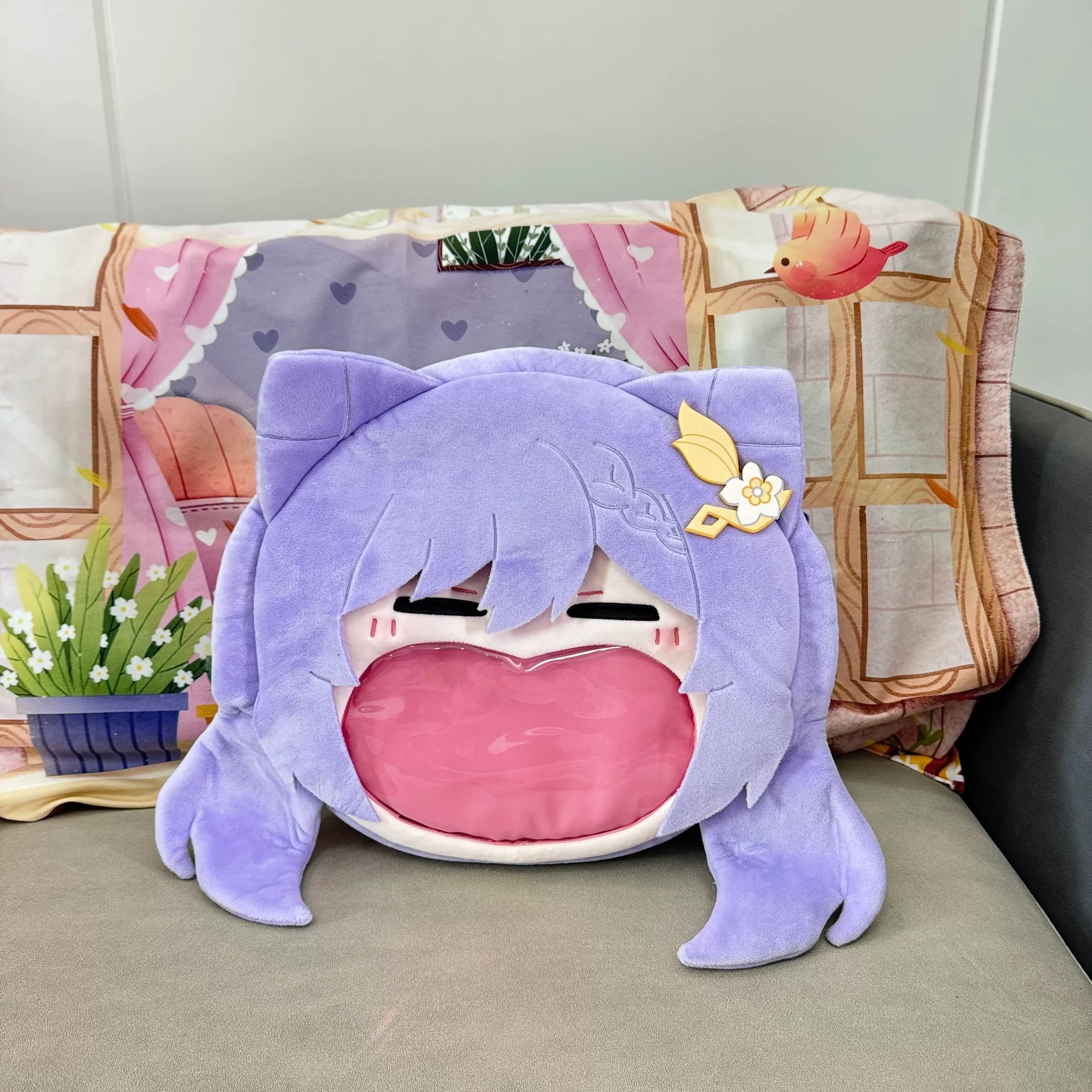 Smile House Fanart Ita Bags Purple Crossbody Bag Backpack - Image 4