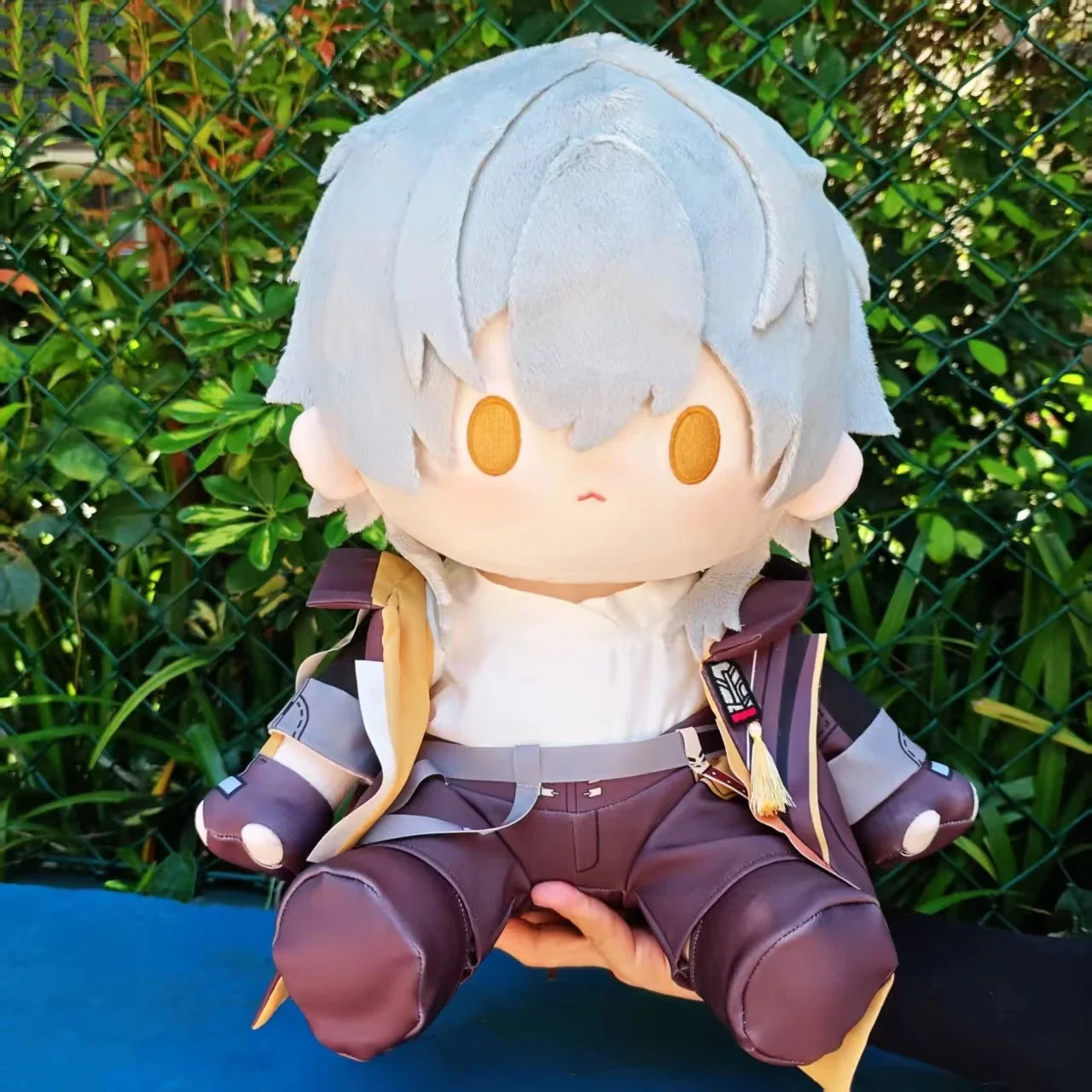 Smile House Fanart Male Female Grey Hair Plushies 40CM Staring Eyes Plush Doll - Image 2