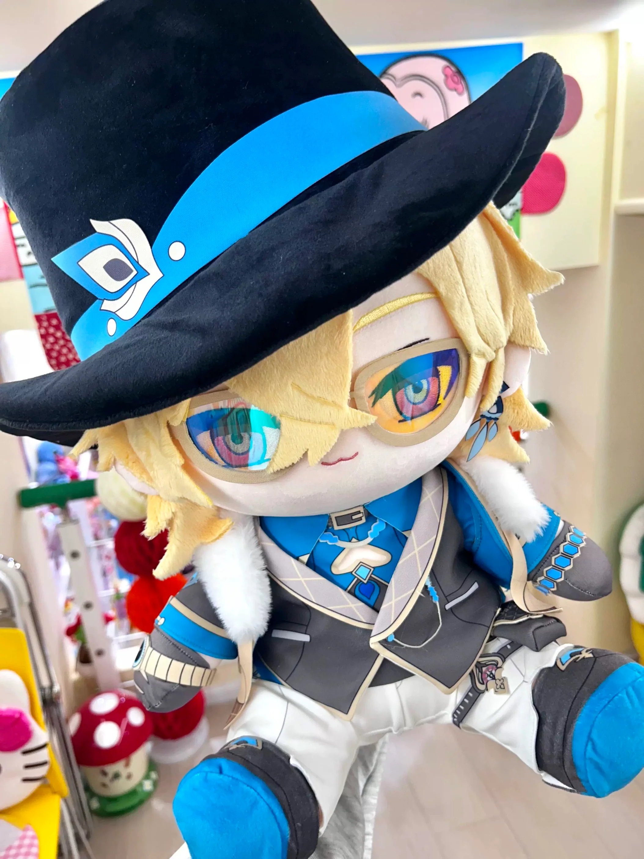 Smile House Fanart Male Plushies Cat Ears With Hat 40CM Plush Doll With Hat - Image 5