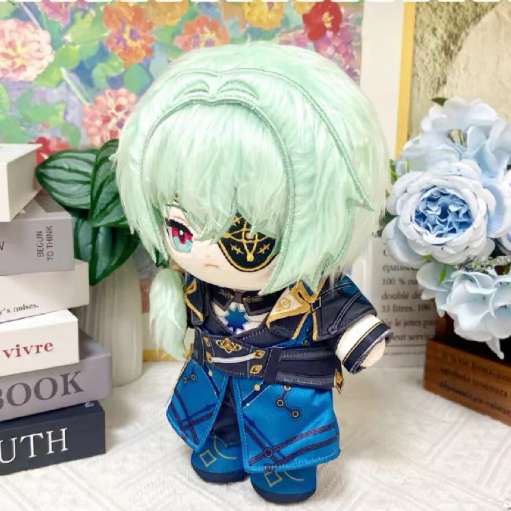 Smile House Fanart Man Green Hair Plushtoy With Eye Mask Plushies Plush Doll 20CM - Image 3