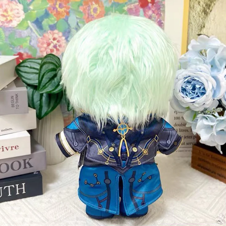 Smile House Fanart Man Green Hair Plushtoy With Eye Mask Plushies Plush Doll 20CM - Image 4