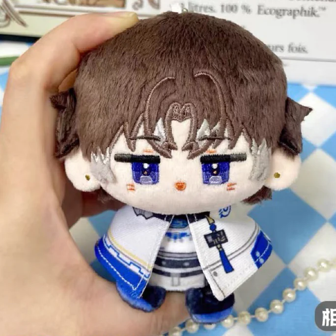 Smile House Fanart Man Plushtoy Blue Brown Hair Plushies Cloak Plush Doll 12CM - Image 3
