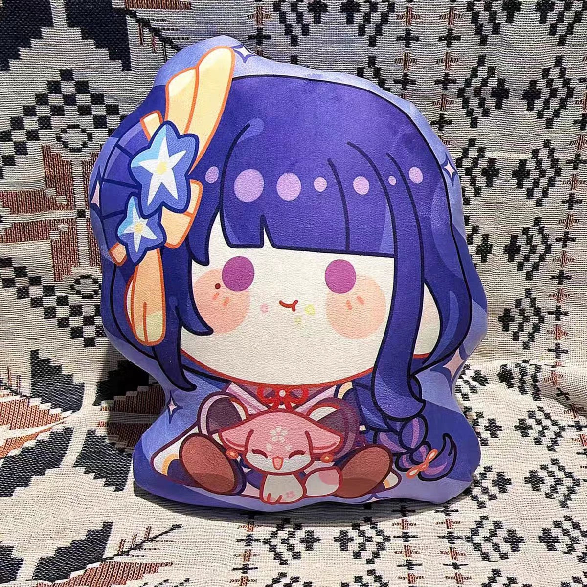 Smile House Fanart Pillow Purple Plush Doll 38CM - Image 2