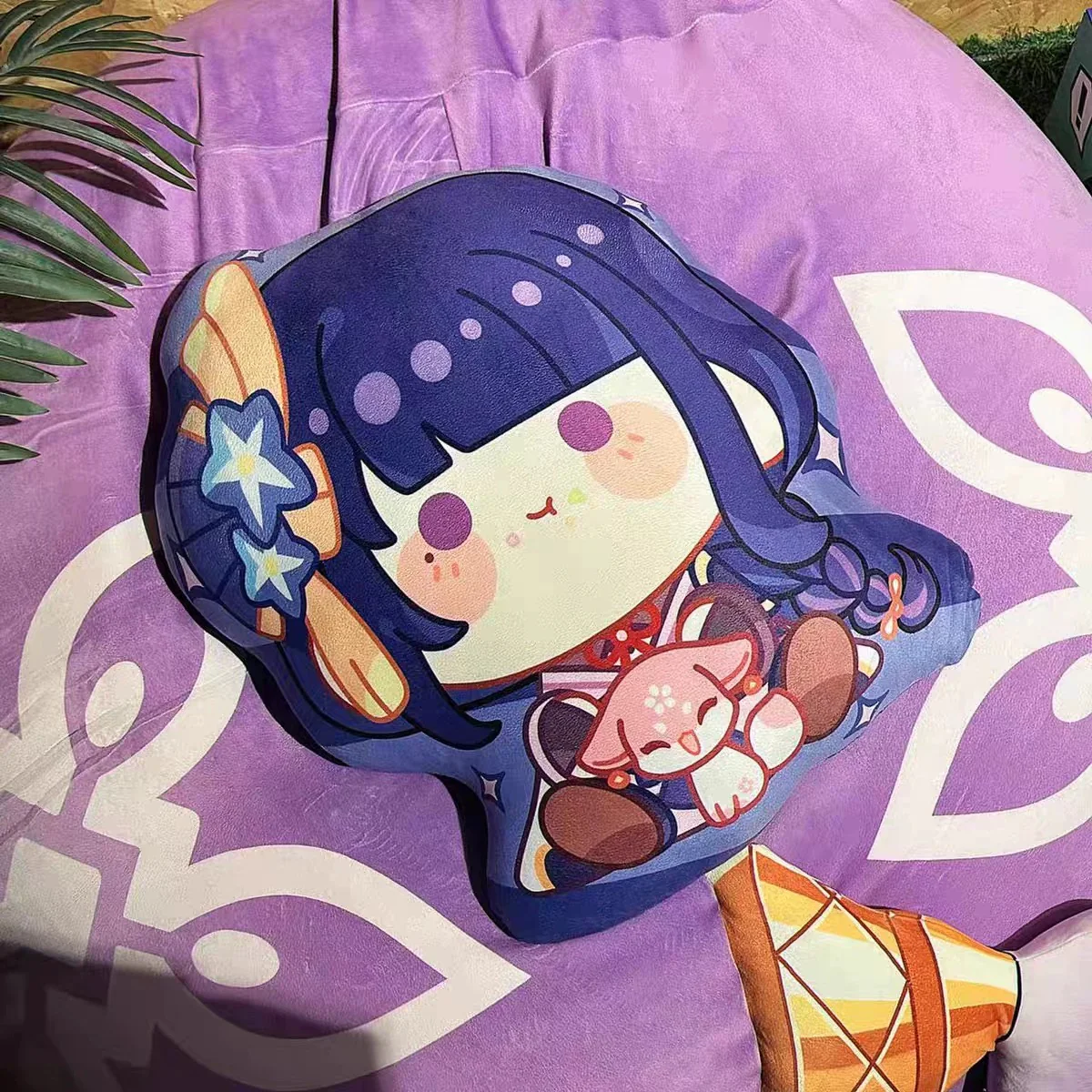 Smile House Fanart Pillow Purple Plush Doll 38CM - Image 3