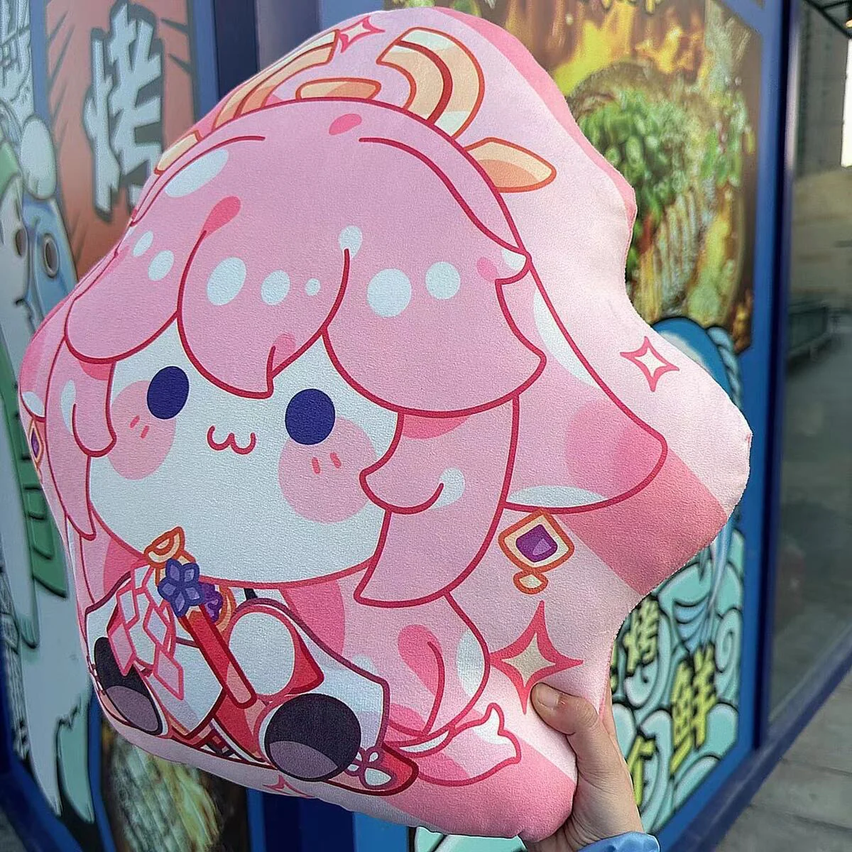 Smile House Fanart Pink Character Pillow Plush Doll 38CM - Image 4