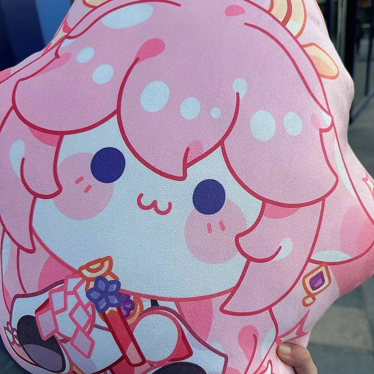 Smile House Fanart Pink Character Pillow Plush Doll 38CM - Image 5