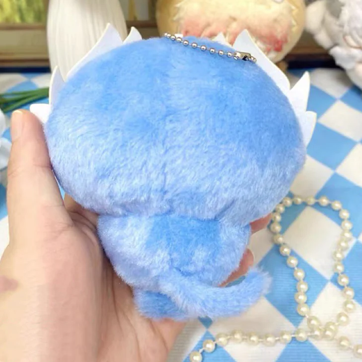 Smile House Fanart Plushball Blue Yellow White Hair Cute Doll 12CM Keychain - Image 6