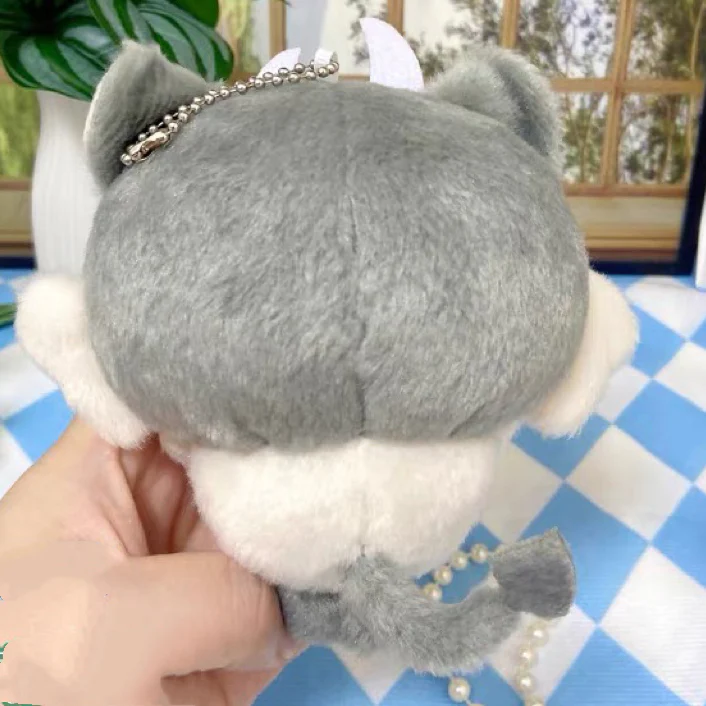 Smile House Fanart Plushball Blue Yellow White Hair Cute Doll 12CM Keychain - Image 7