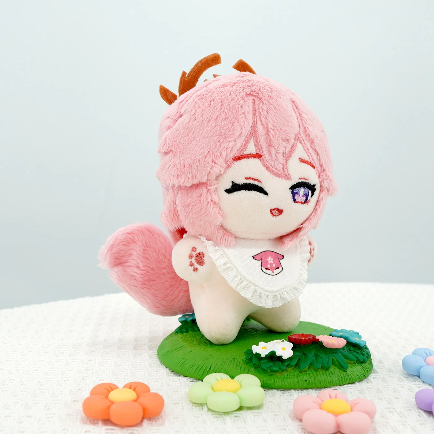 Smile House  Fanart Plushie Cute Plush Doll 12 CM Pinkish-white Starfish Body - Image 2