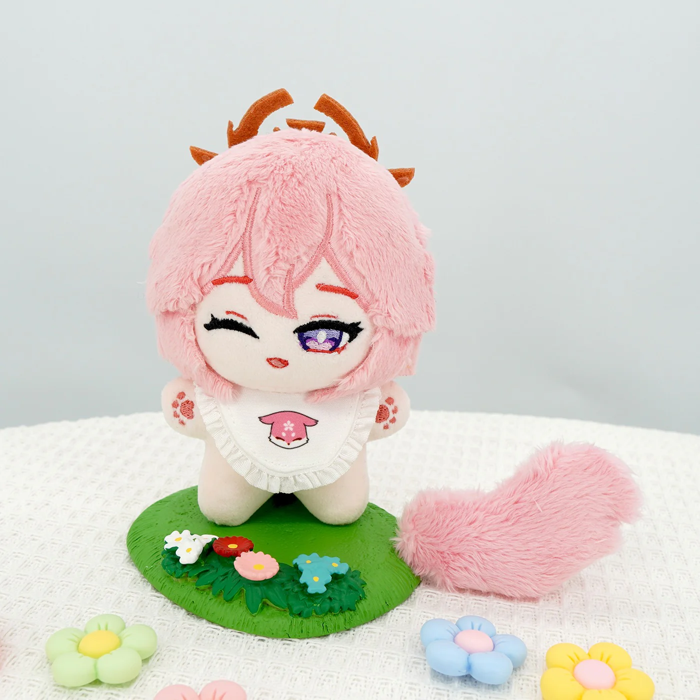 Smile House  Fanart Plushie Cute Plush Doll 12 CM Pinkish-white Starfish Body - Image 6