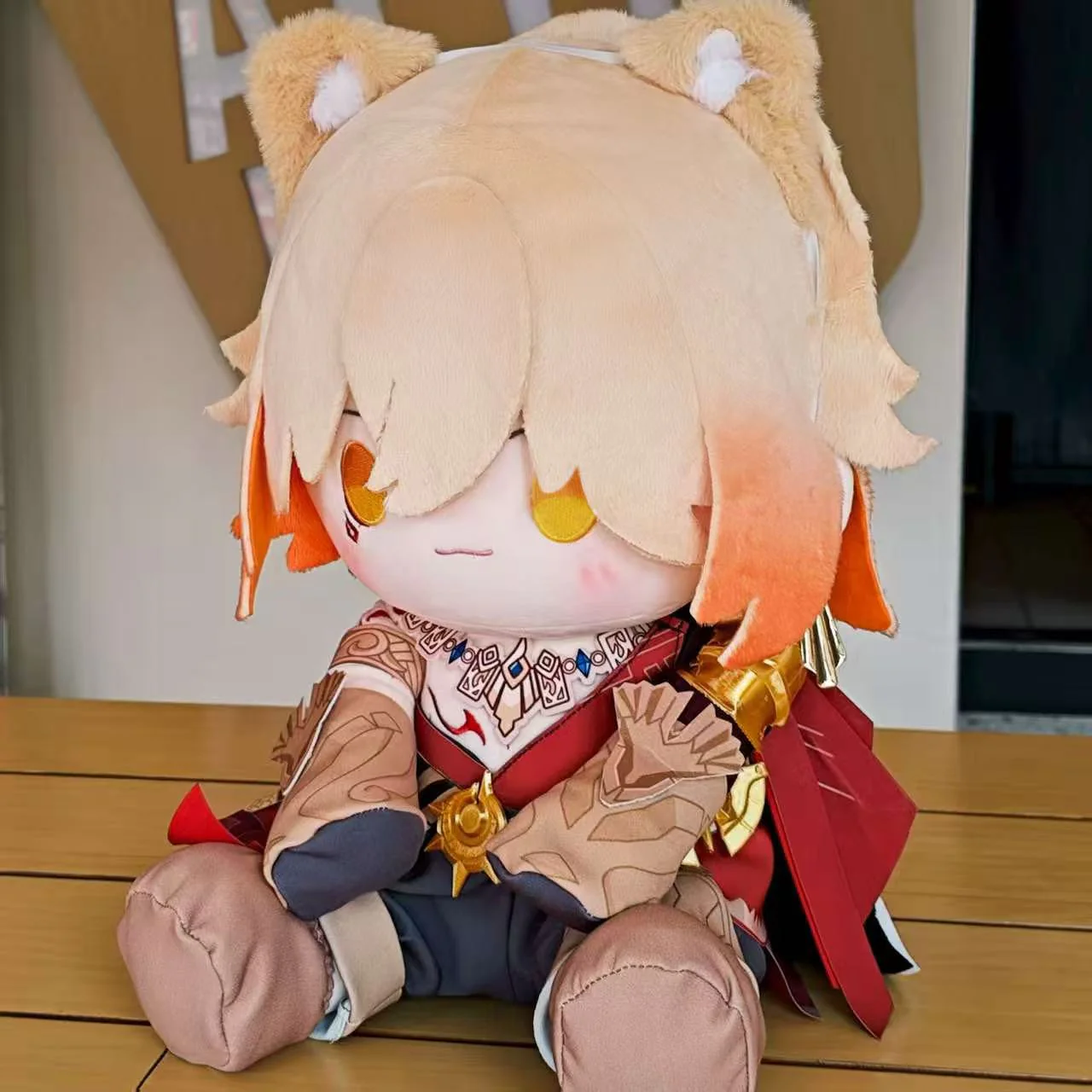 Smile House Fanart Plushies Cat Ears Yellow Hair Staring Eyes 40CM Plush Doll - Image 5