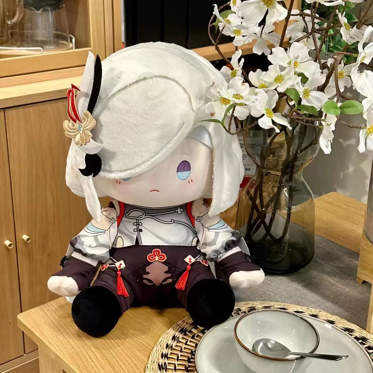 Smile House Fanart Plushies Staring Female White Hair 40CM Plush Doll - Image 3
