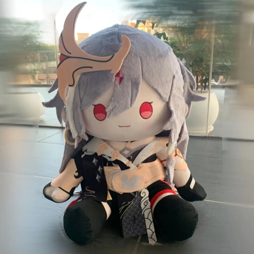 Smile House Fanart Plushtoy Hairpin Purple Hiar With Clothes Fuhua 40CM Staring Eyes Plush Doll - Image 3