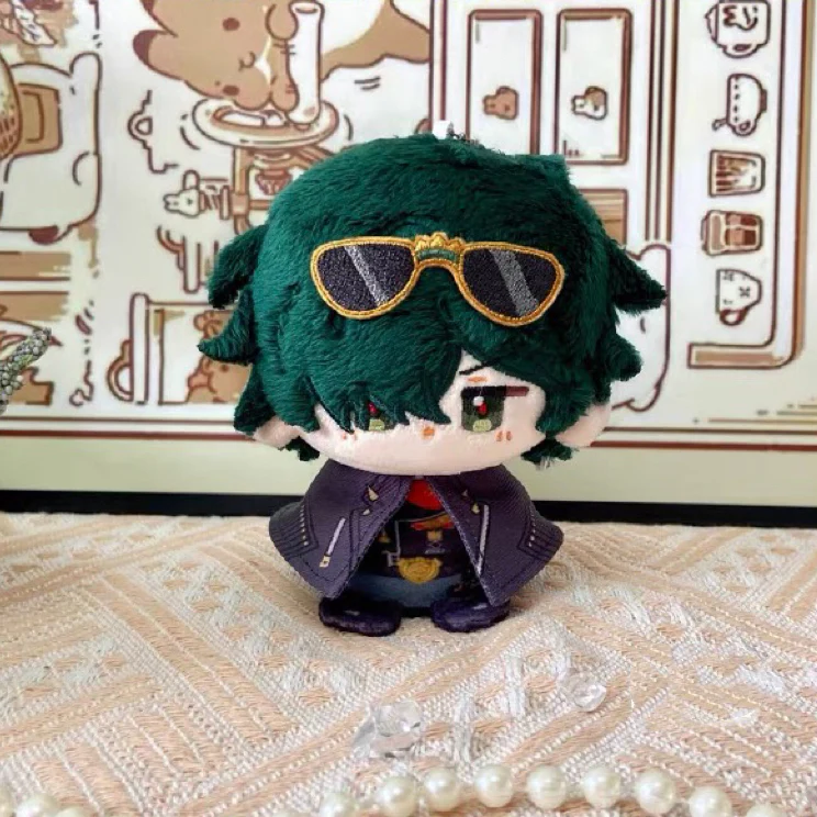 Smile House Fanart Plushtoy Male Plushies Mask Green Hair Plush Cloak 12CM Doll - Image 4