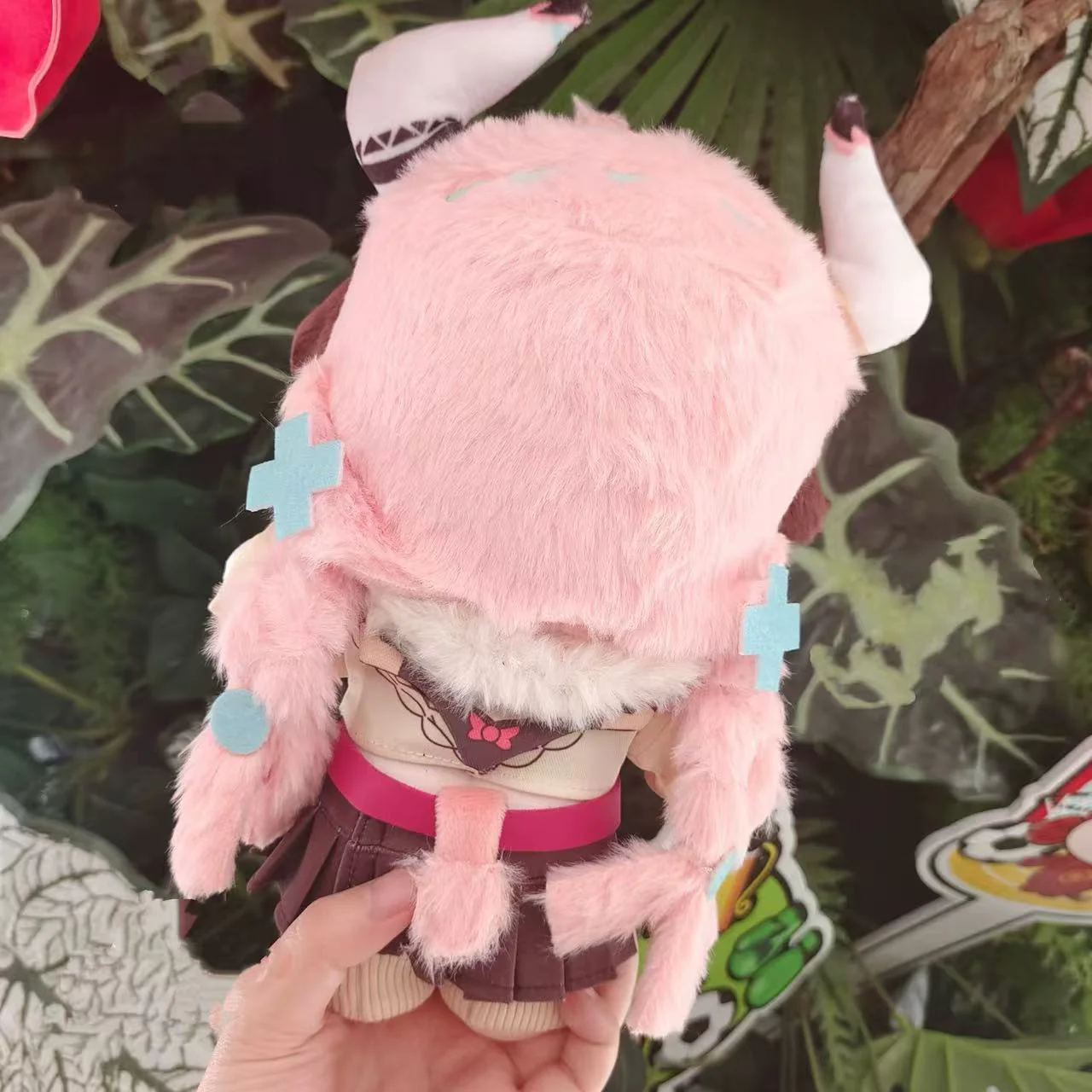 Smile House Fanart Plushtoy Plushies Pink Hair With Horns 20CM Plush Doll - Image 5