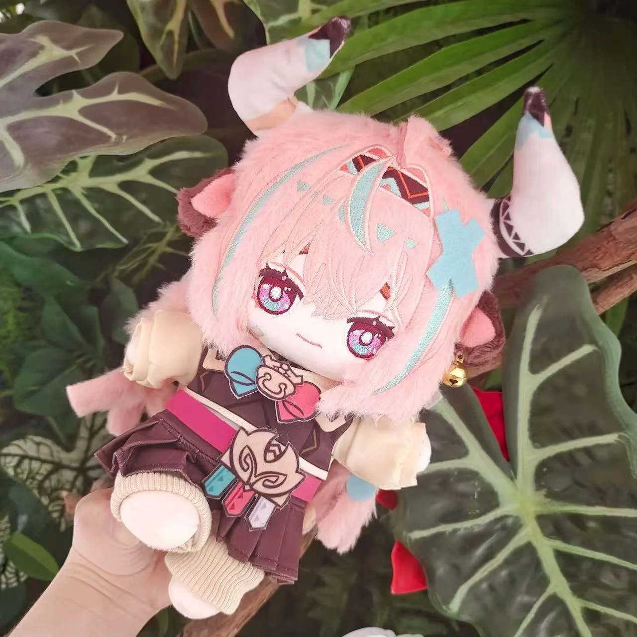 Smile House Fanart Plushtoy Plushies Pink Hair With Horns 20CM Plush Doll - Image 6