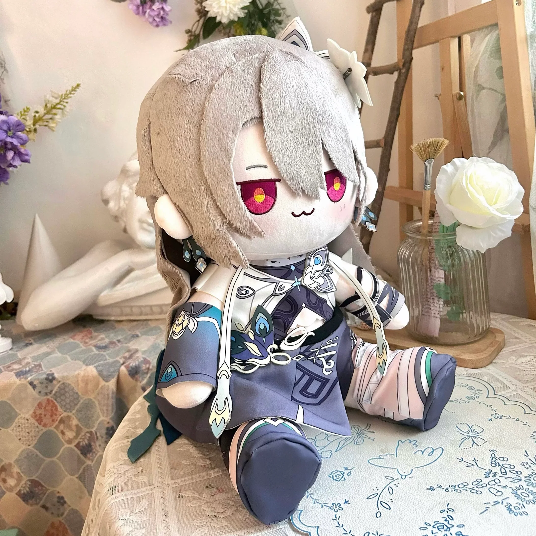 Smile House Fanart Plushtoy Red Eyes Female 40CM Big Eyes Plush Doll - Image 5