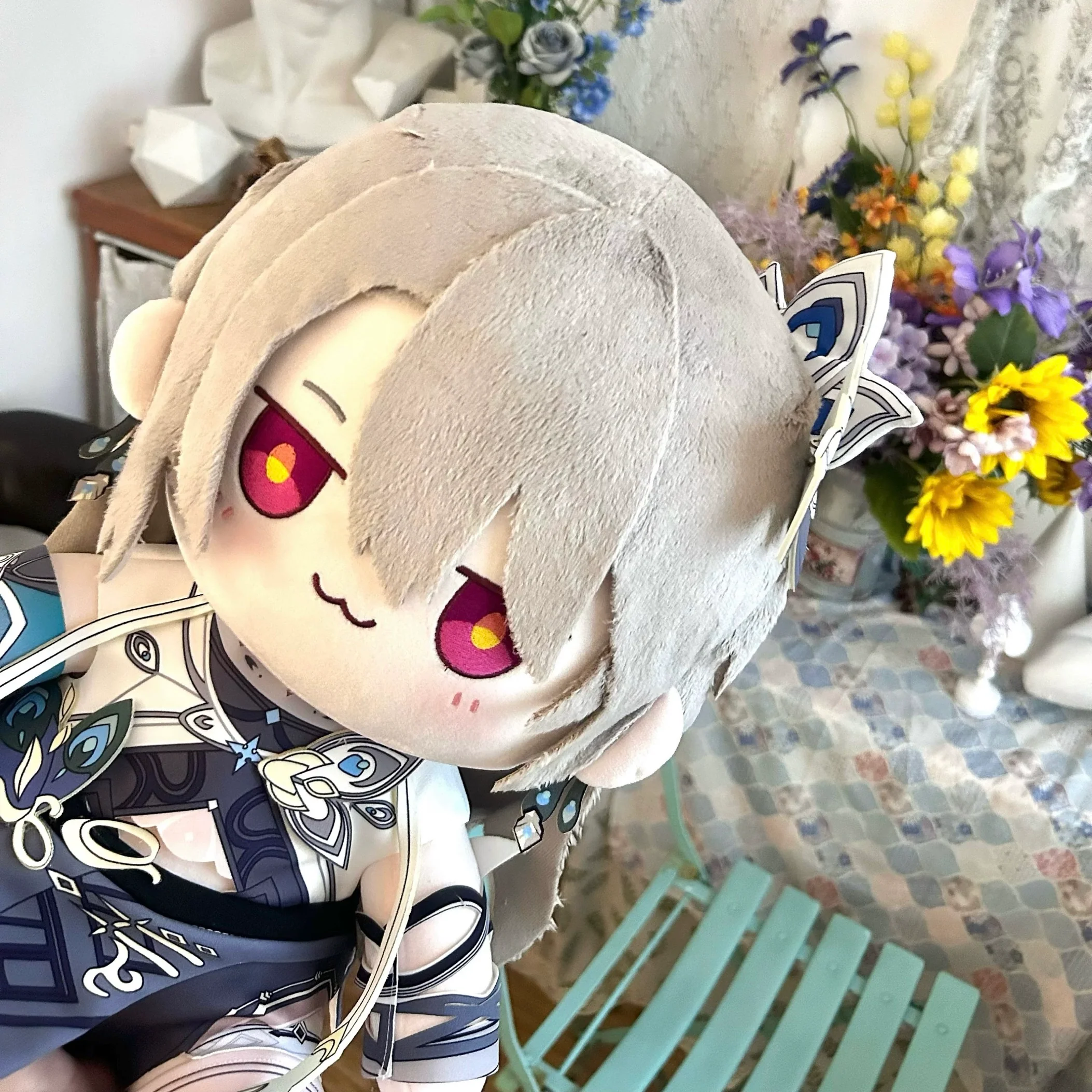 Smile House Fanart Plushtoy Red Eyes Female 40CM Big Eyes Plush Doll - Image 6
