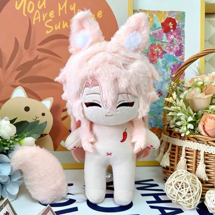Smile House Fanart Plushtoy With Ears Plushies Pink Hair 20CM Plush Doll - Image 4
